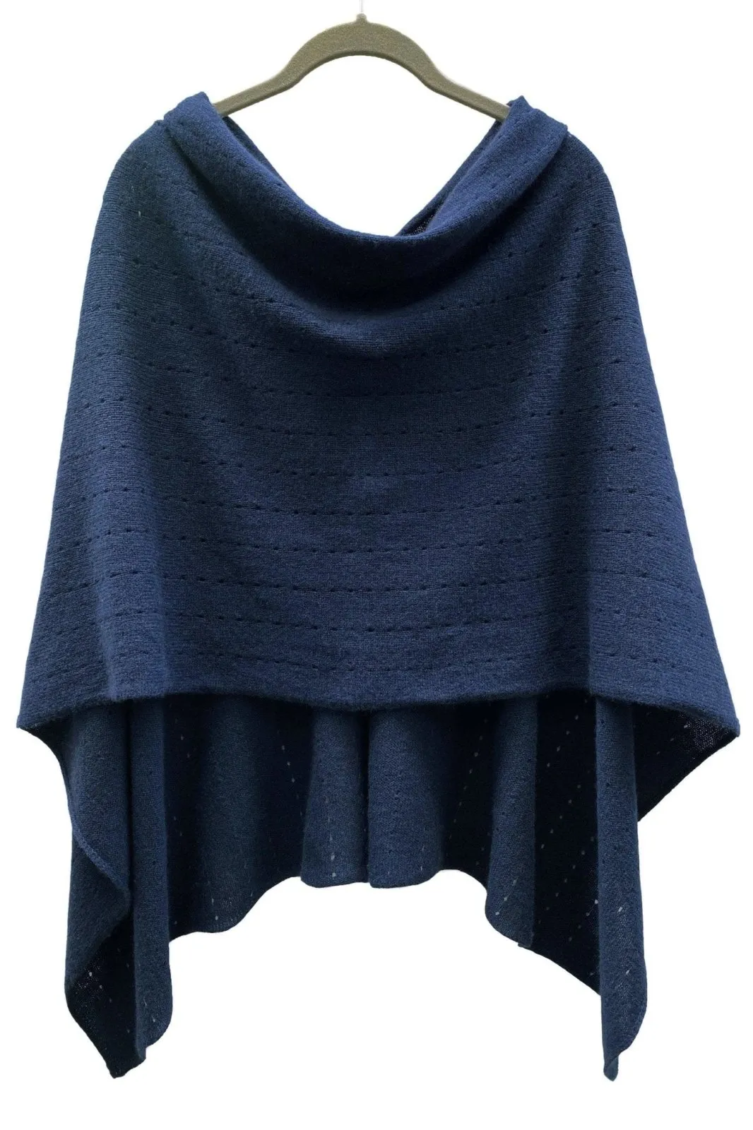 Navy cashmere poncho Multiway