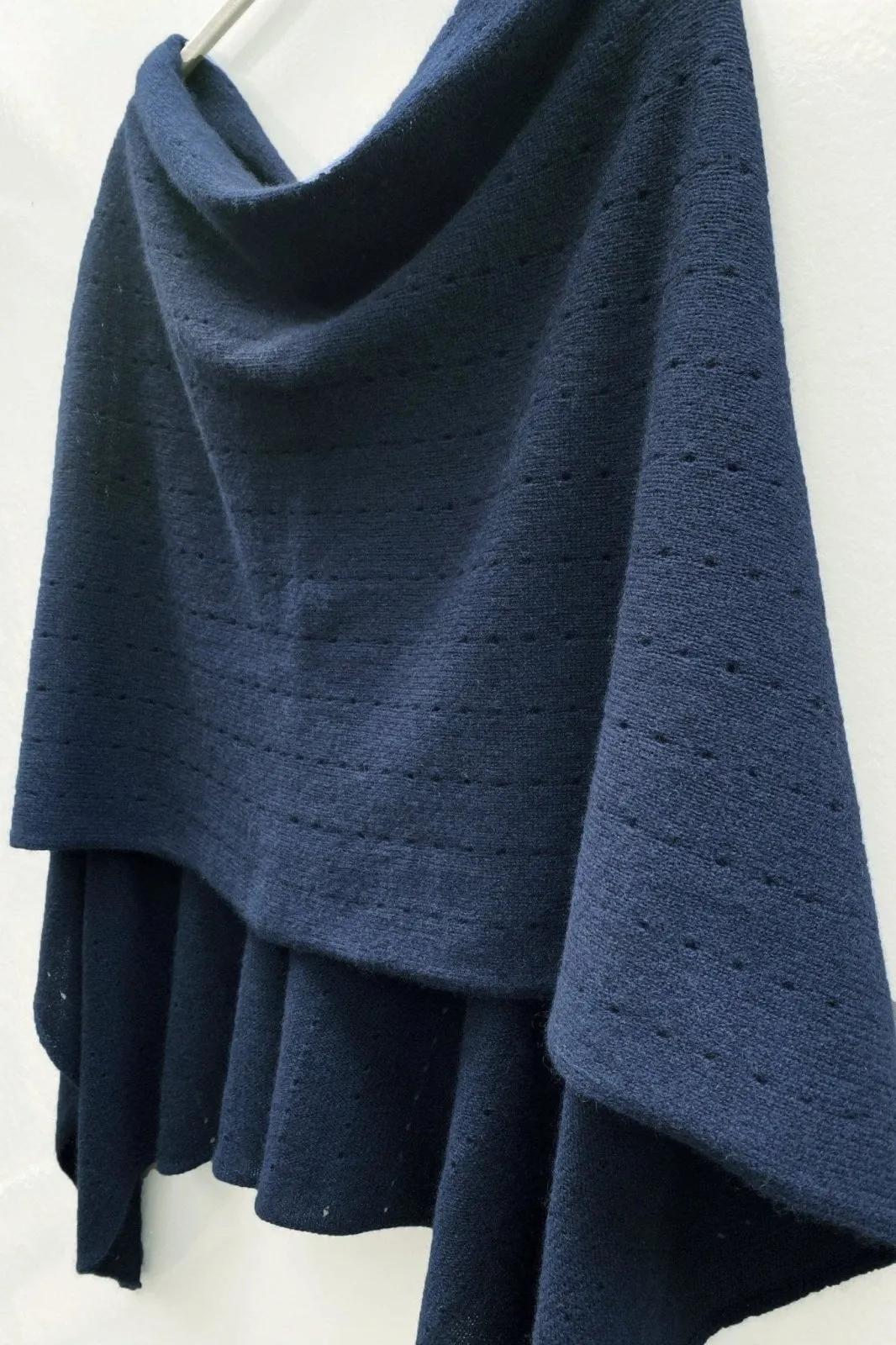 Navy cashmere poncho Multiway