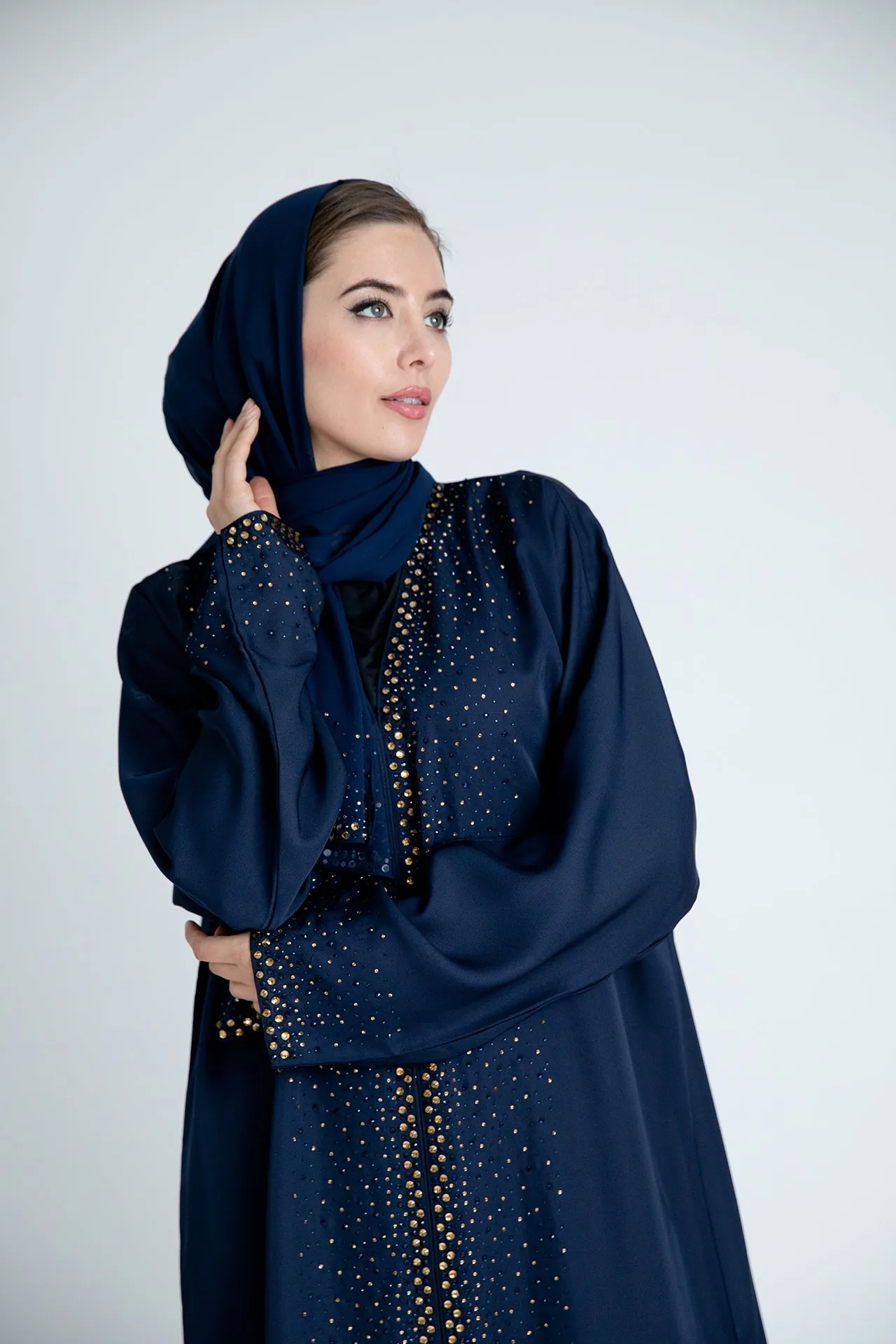 Navy Shimmer Abaya