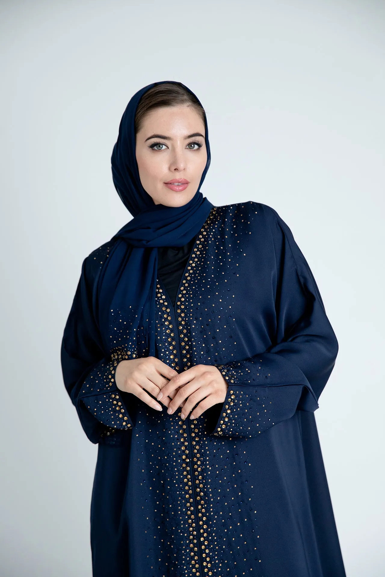 Navy Shimmer Abaya