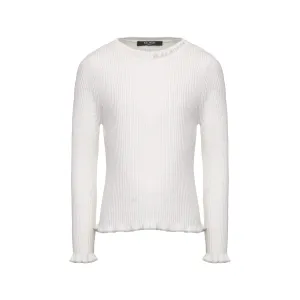 Off White Knit Ribbed Top