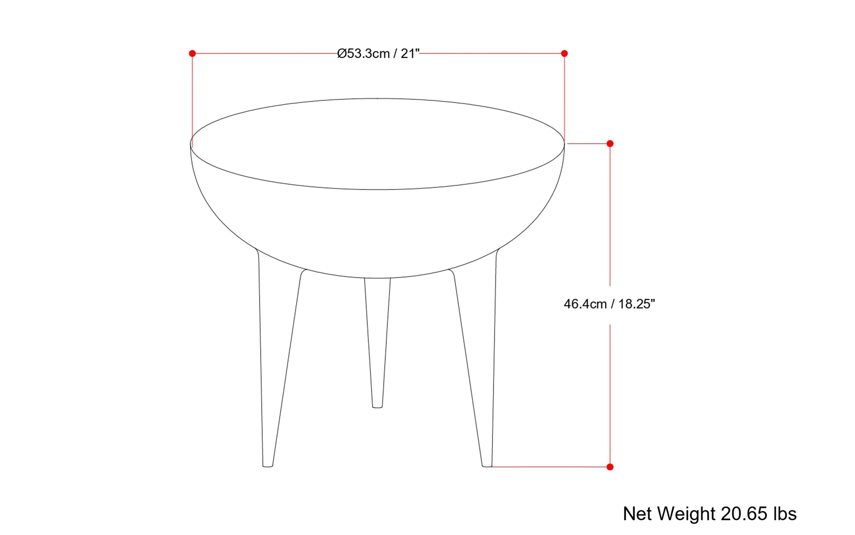 Otto Cast Aluminum Side Table