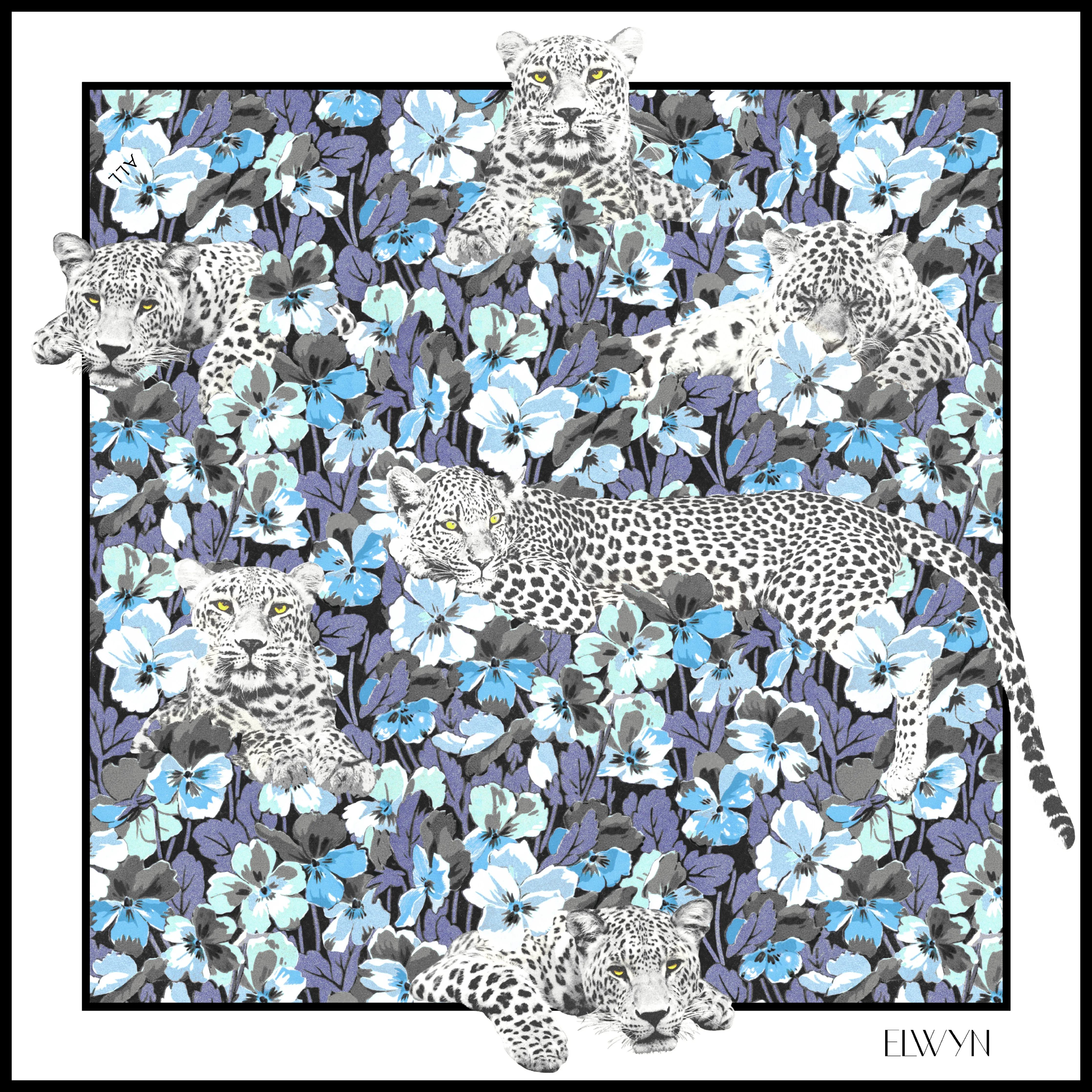 Personalized Leopard Pansy Scarf