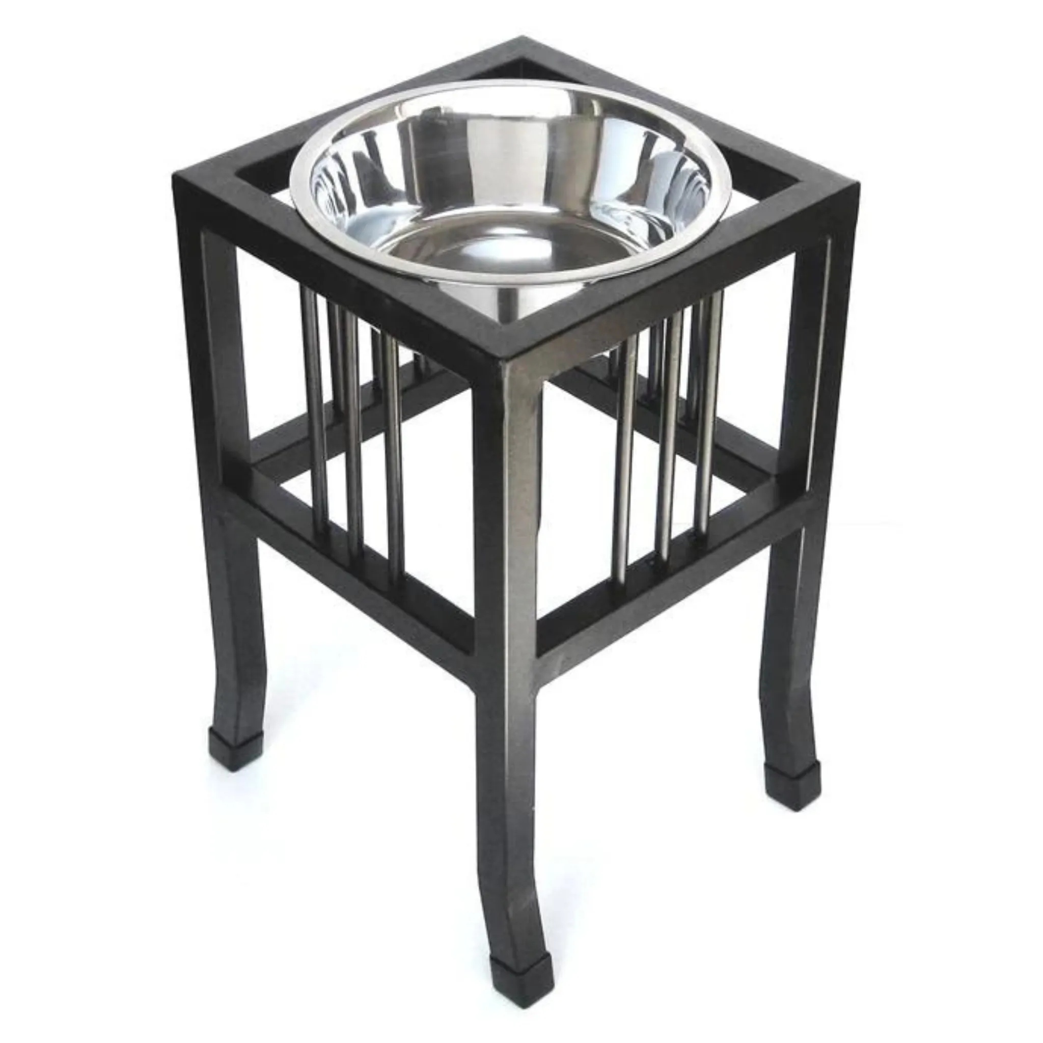 Pets Stop Baron Single Diner Feeder Black