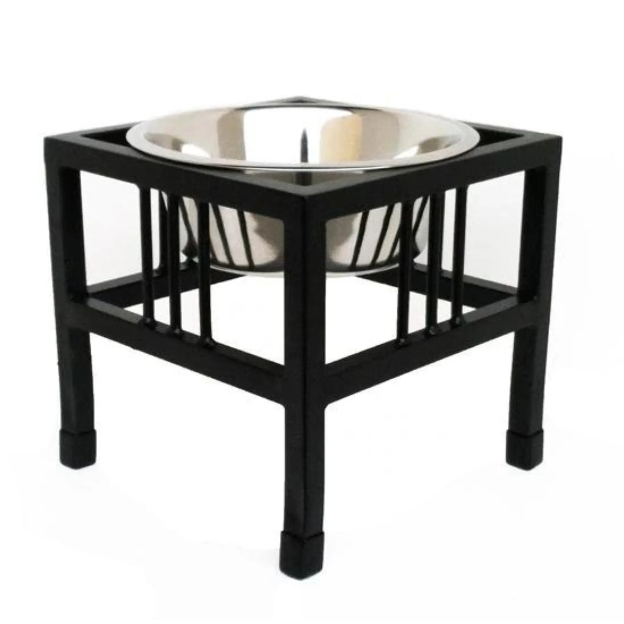 Pets Stop Baron Single Diner Feeder Black