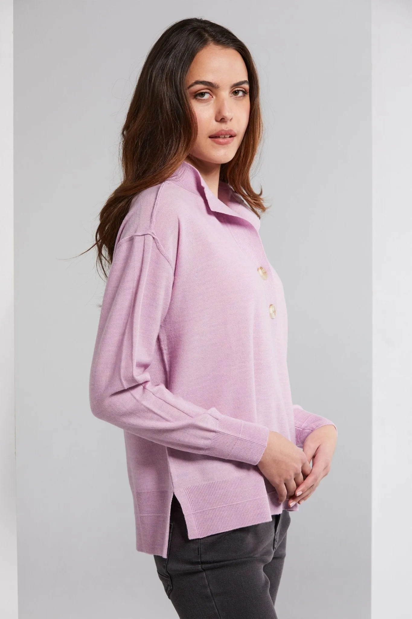 PLACKET SWEATER - LA3540