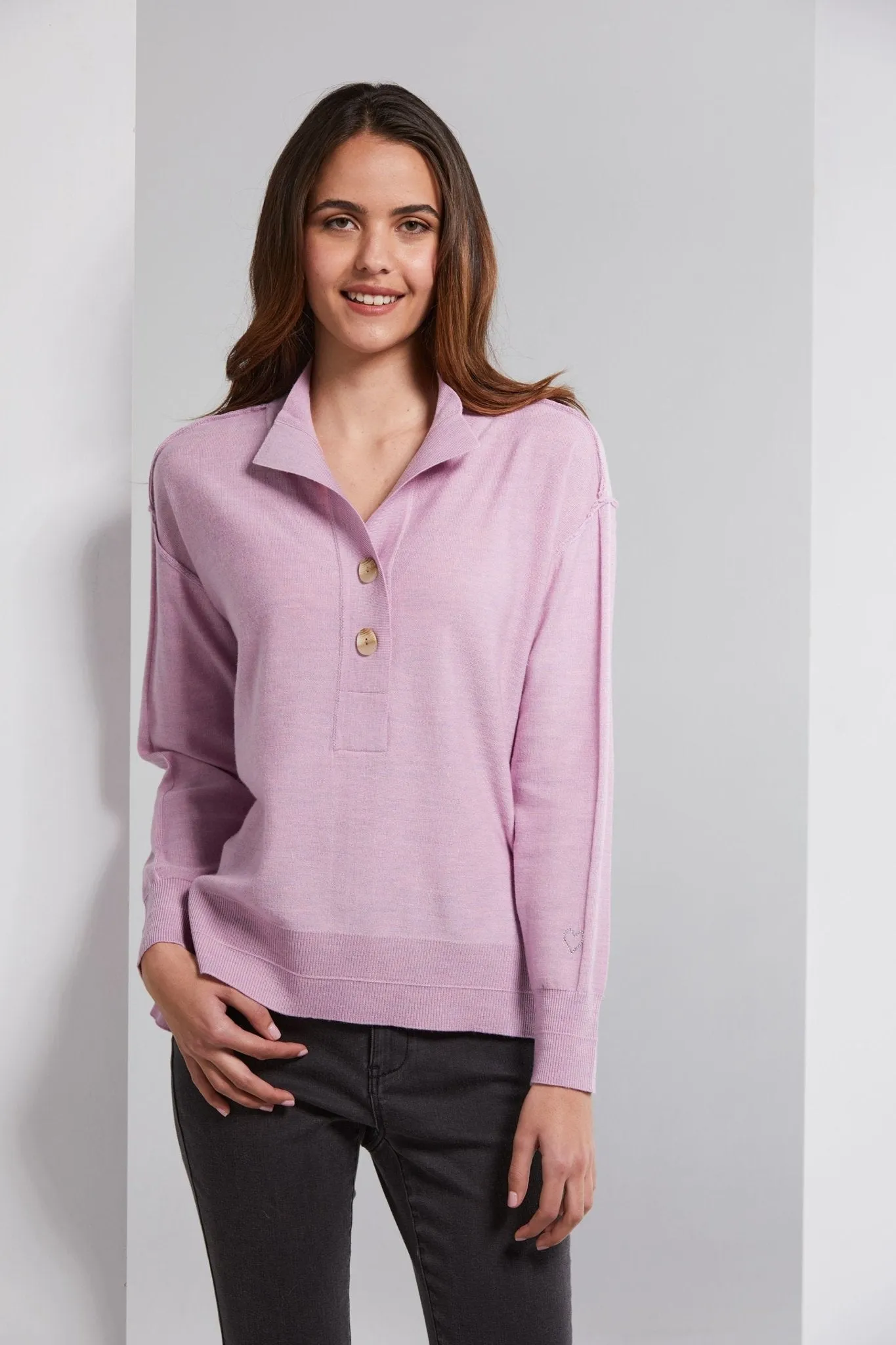 PLACKET SWEATER - LA3540