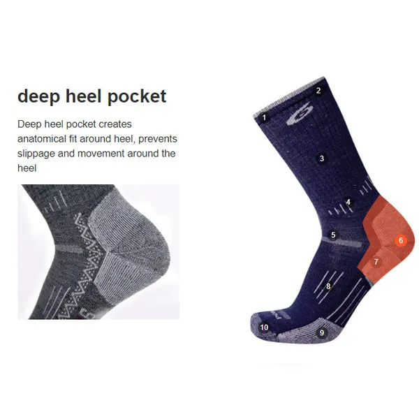 Point6 37.5 Hiking Essential Light Crew Merino Sock