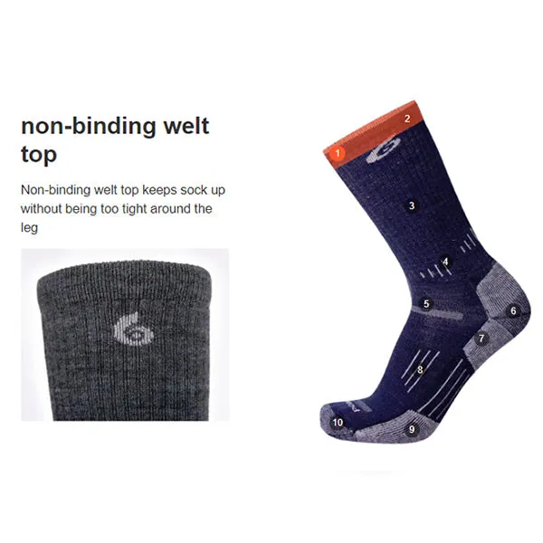 Point6 37.5 Ski Christie II Light Over the Calf Merino Sock