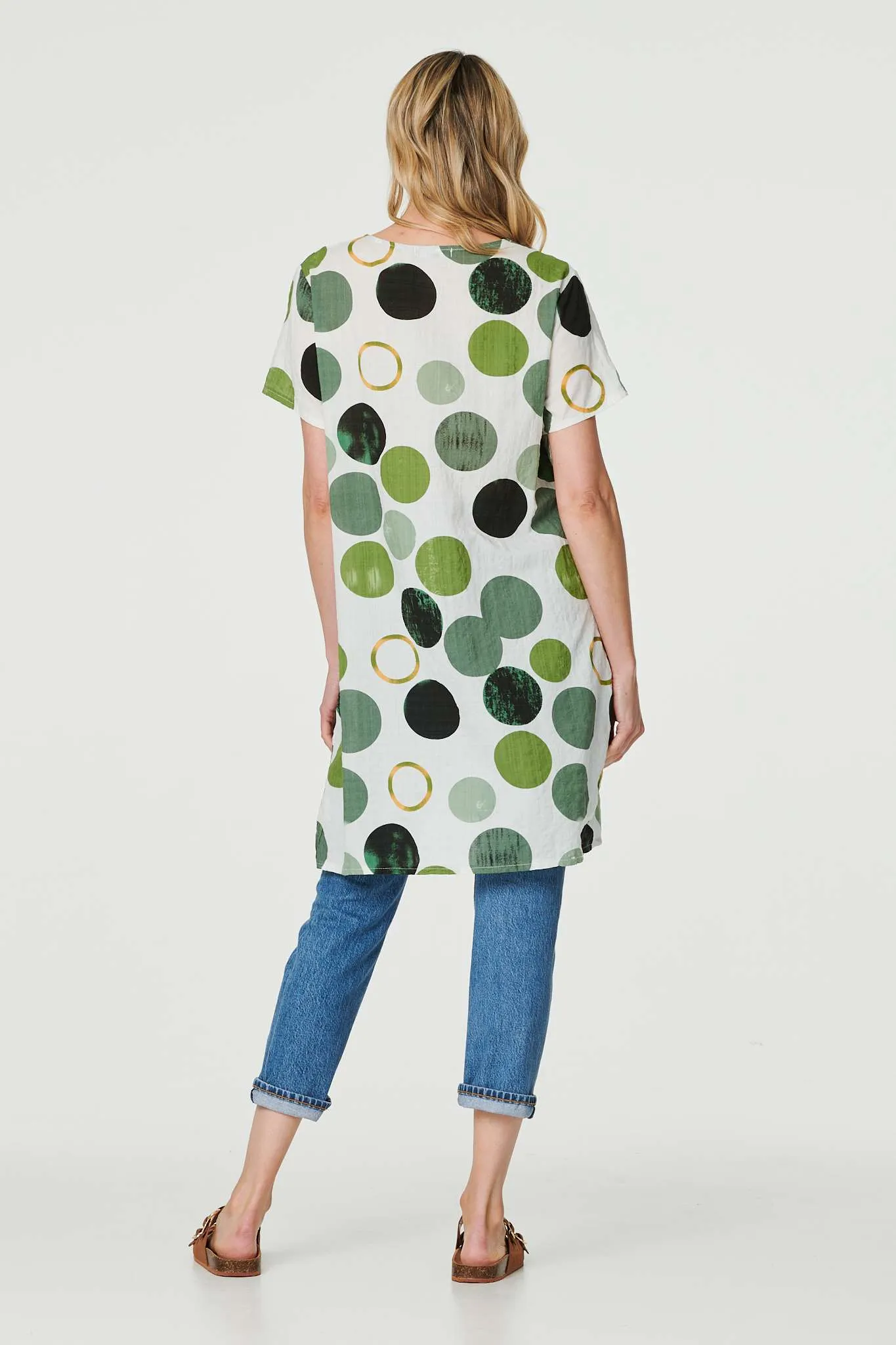 Polka Dot Relaxed Tunic Dress