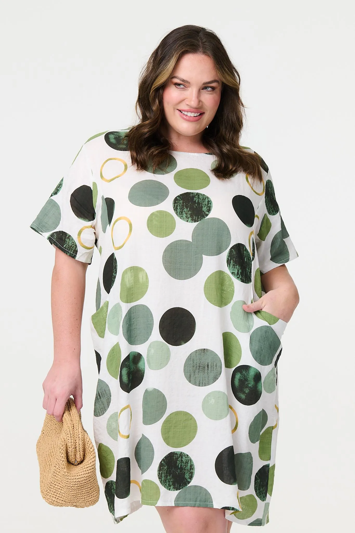 Polka Dot Relaxed Tunic Dress