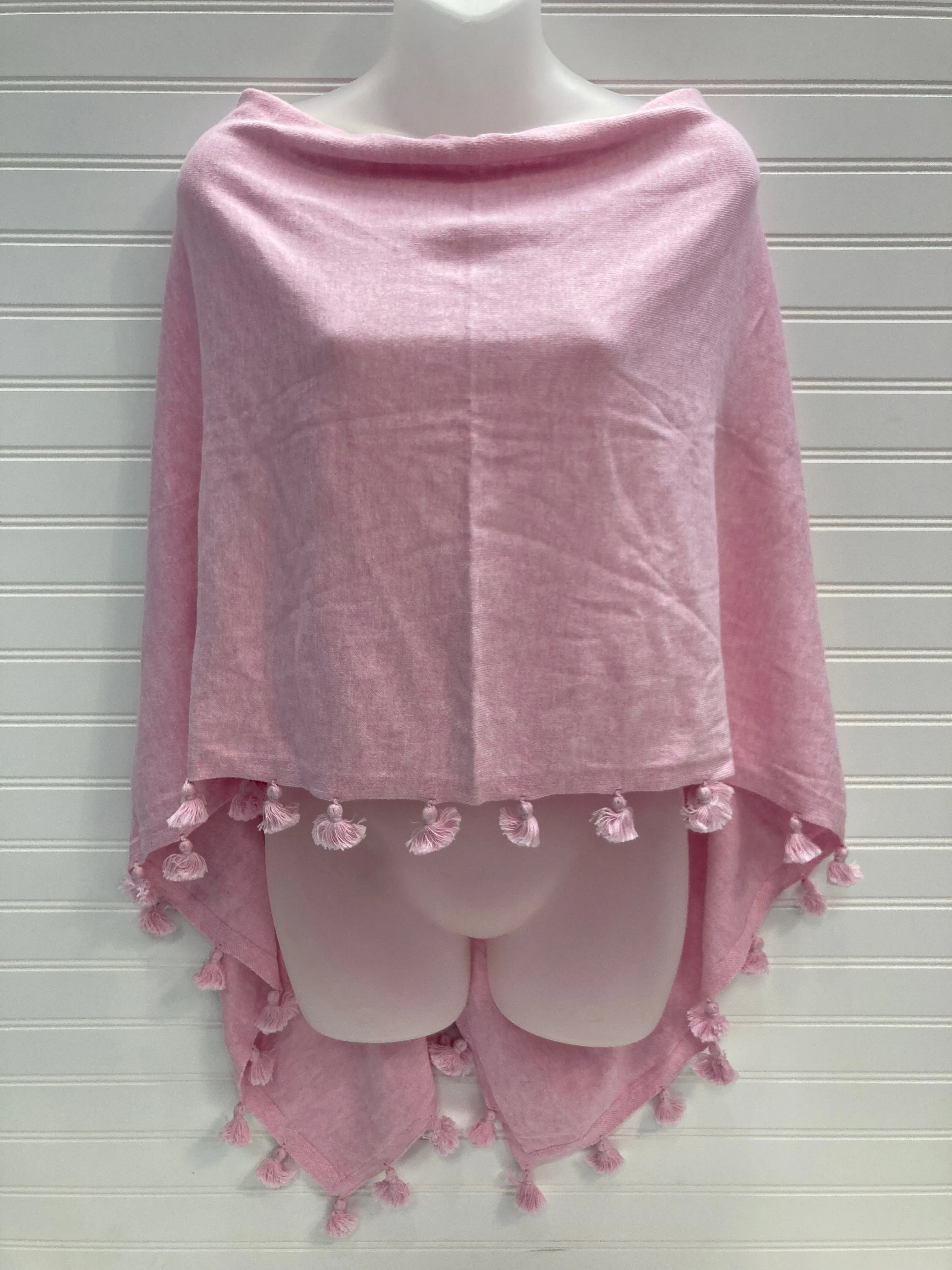 Poncho By Caroline Grace In Pink, Size: Onesize