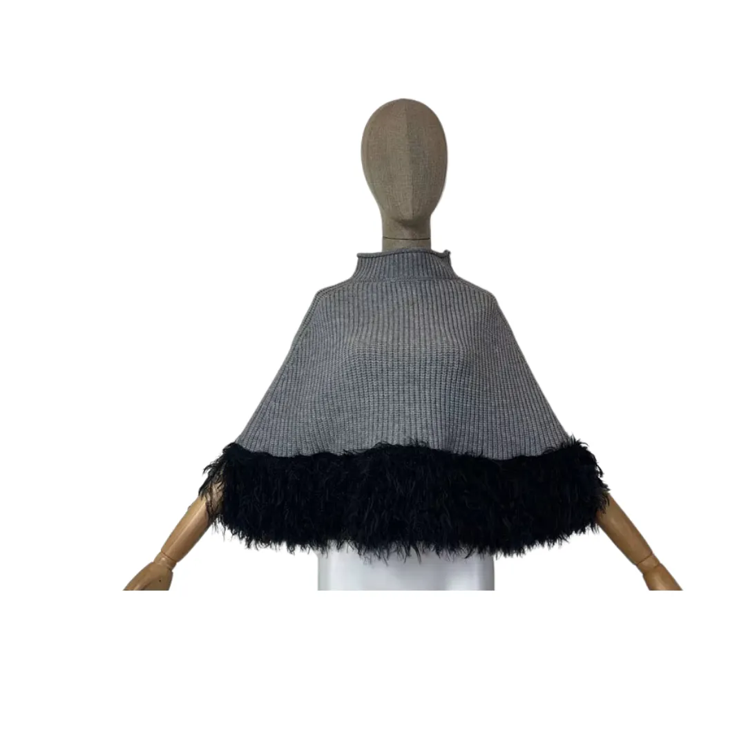 Pre Order: Cozy Pull Over Knitted Cape - WINI