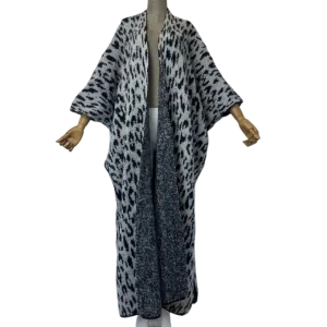 Pre Order:  Minimalist Leopard Print Maxi Cardigan - WINI