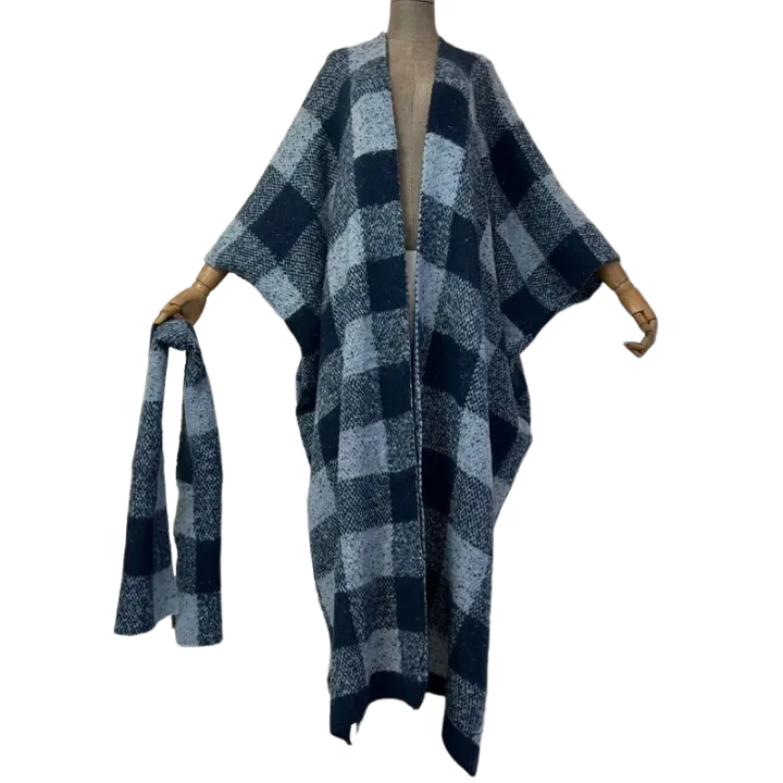 Pre Order:  Minimalist plaid Maxi Cardigan - WINI