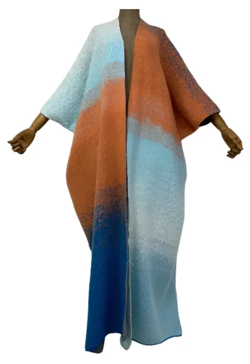 Pre Order:  Stylish Colorful Maxi Cardigan - WINI