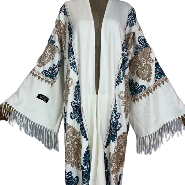 Pre Order:  Warm & Stylish Tassel Kimono Cardigan  - WINI