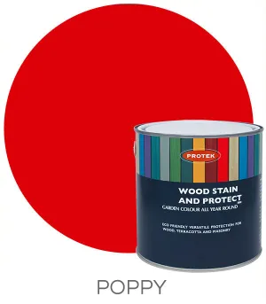 Protek Woodstain & Protect Poppy 1ltr