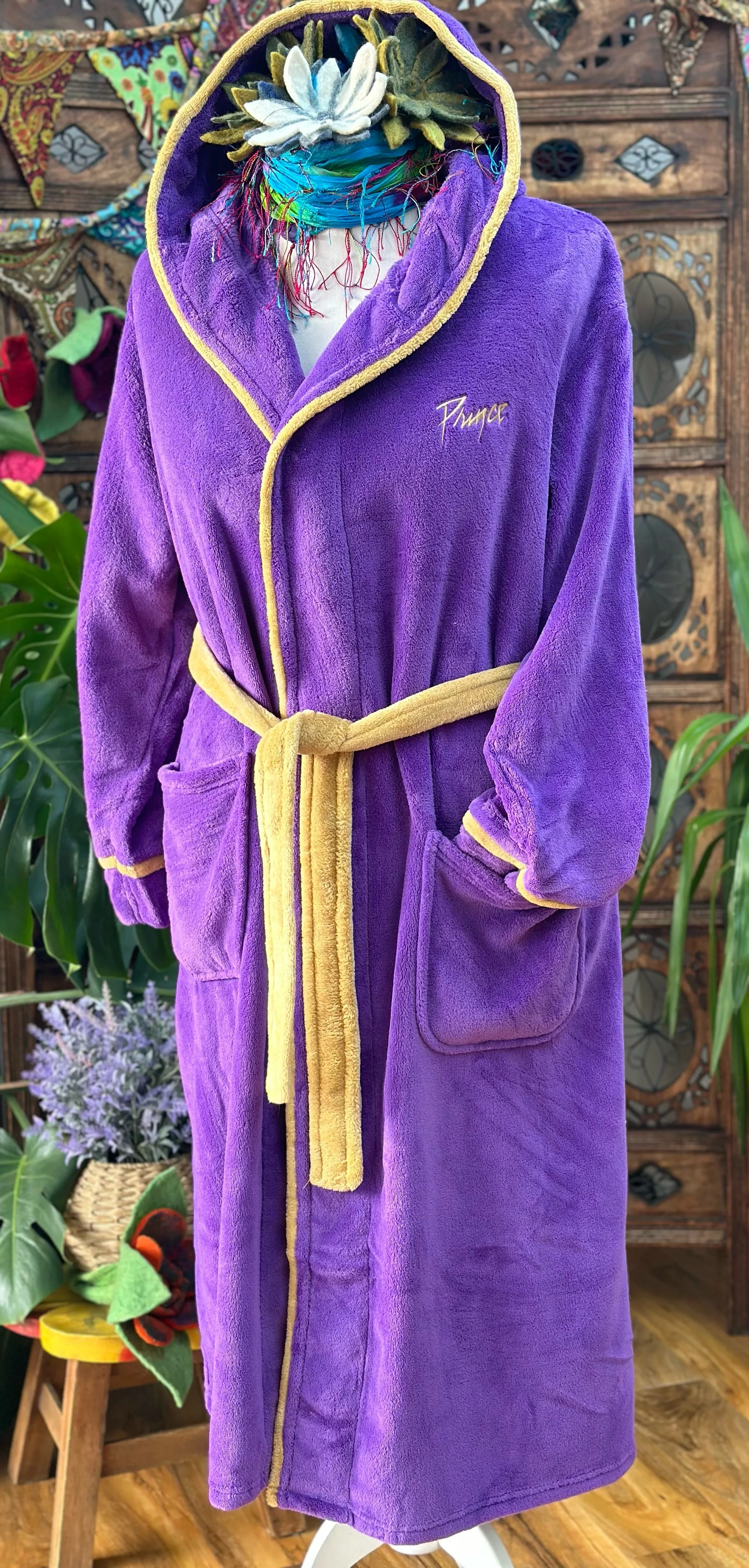 PURPLE PRINCE SNUGGLE DRESSING GOWN