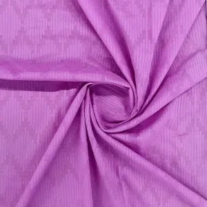 Purple Solid Jacquard Cotton Fabric