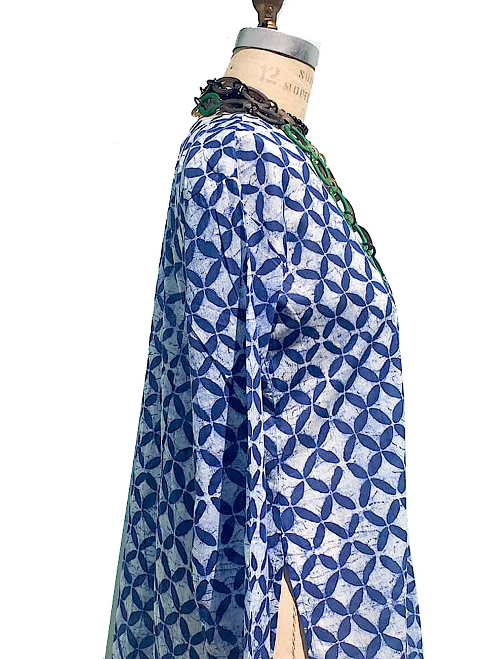 Raja Cotton Tunic Azulejo