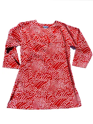 Raja Cotton Tunic Red Polka Dots