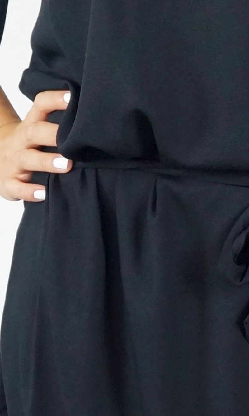 Rayon Dress Hayman Plain Black