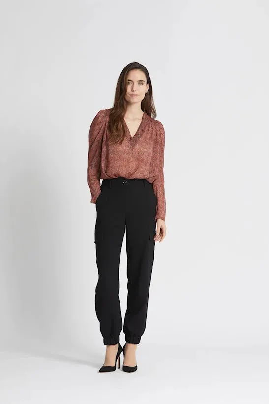 Rue De Femme Abra Black Cargo Pants