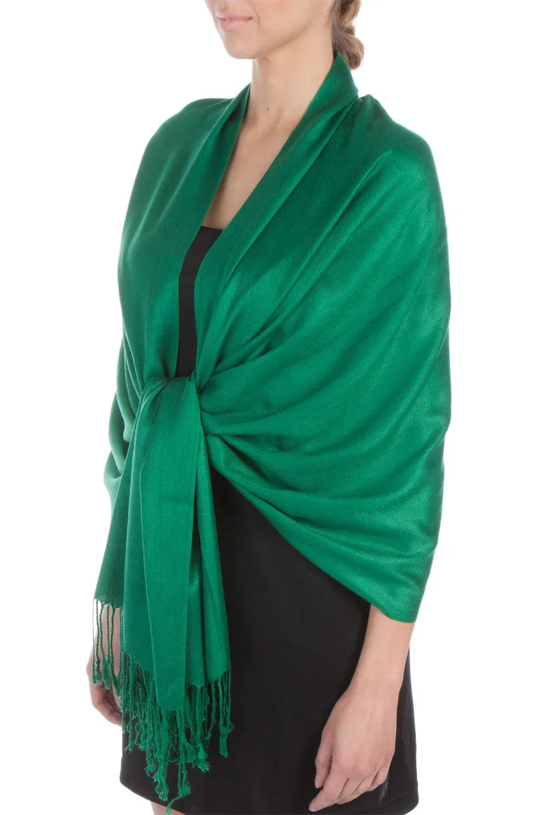 Sakkas Large Soft Silky Pashmina Feel Shawl Wrap Scarf Stole in Solid Colors