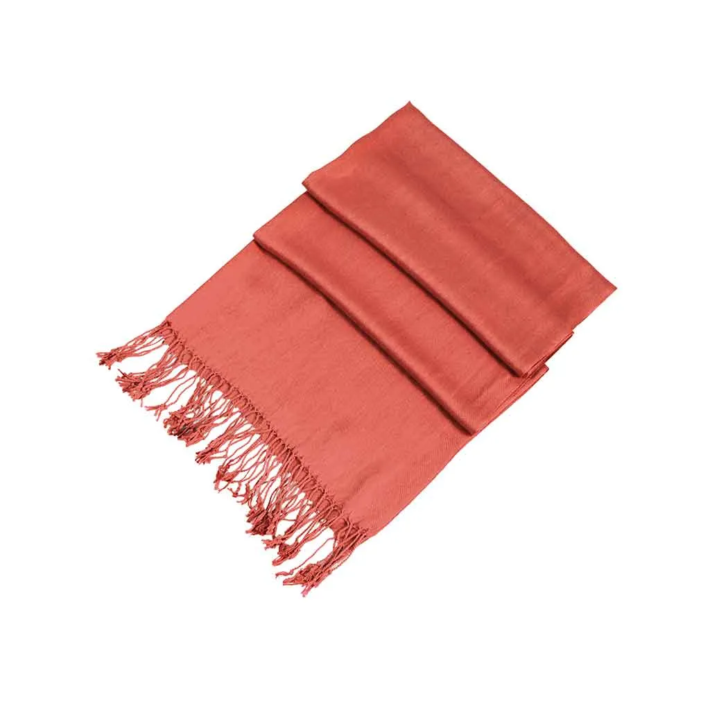 Sakkas Large Soft Silky Pashmina Feel Shawl Wrap Scarf Stole in Solid Colors