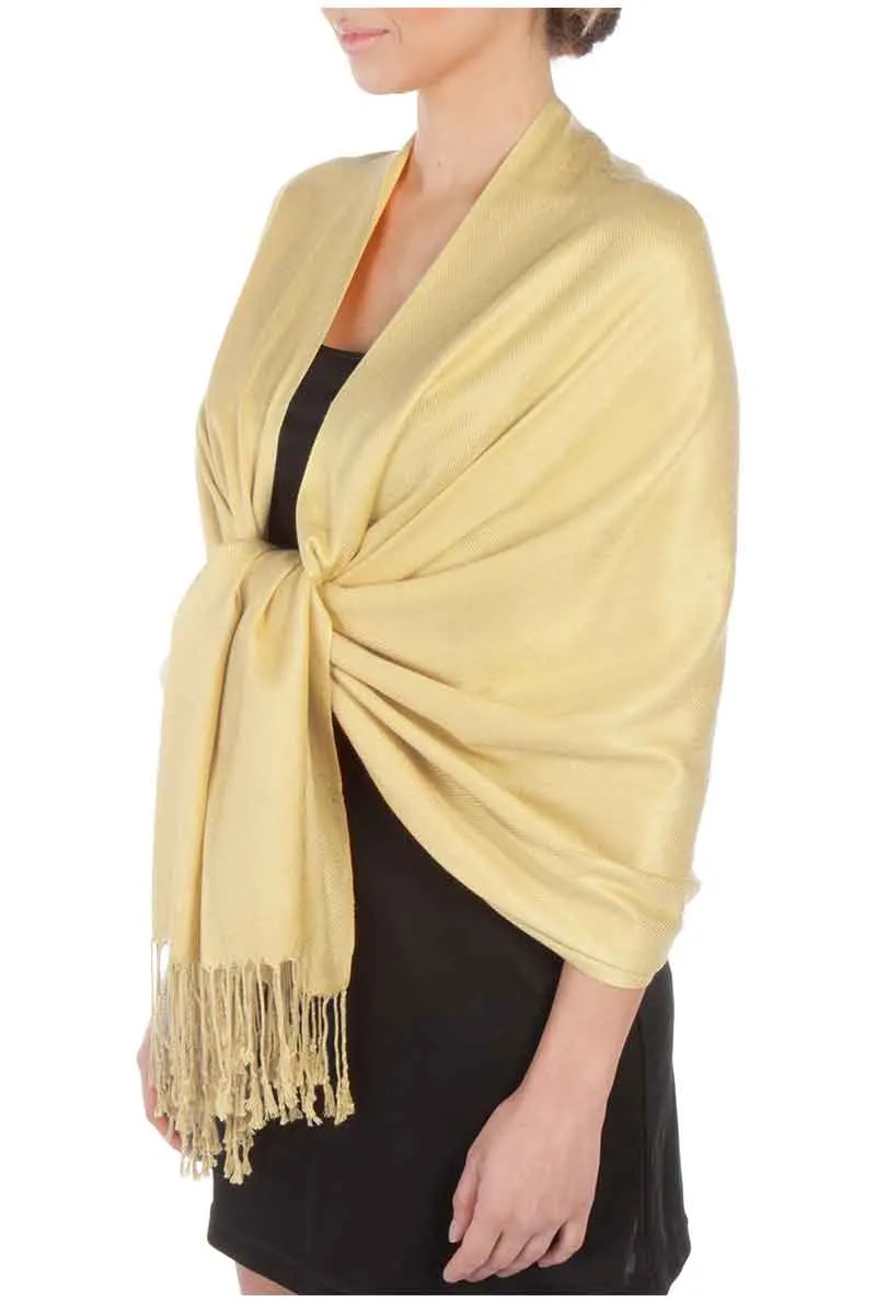 Sakkas Large Soft Silky Pashmina Feel Shawl Wrap Scarf Stole in Solid Colors