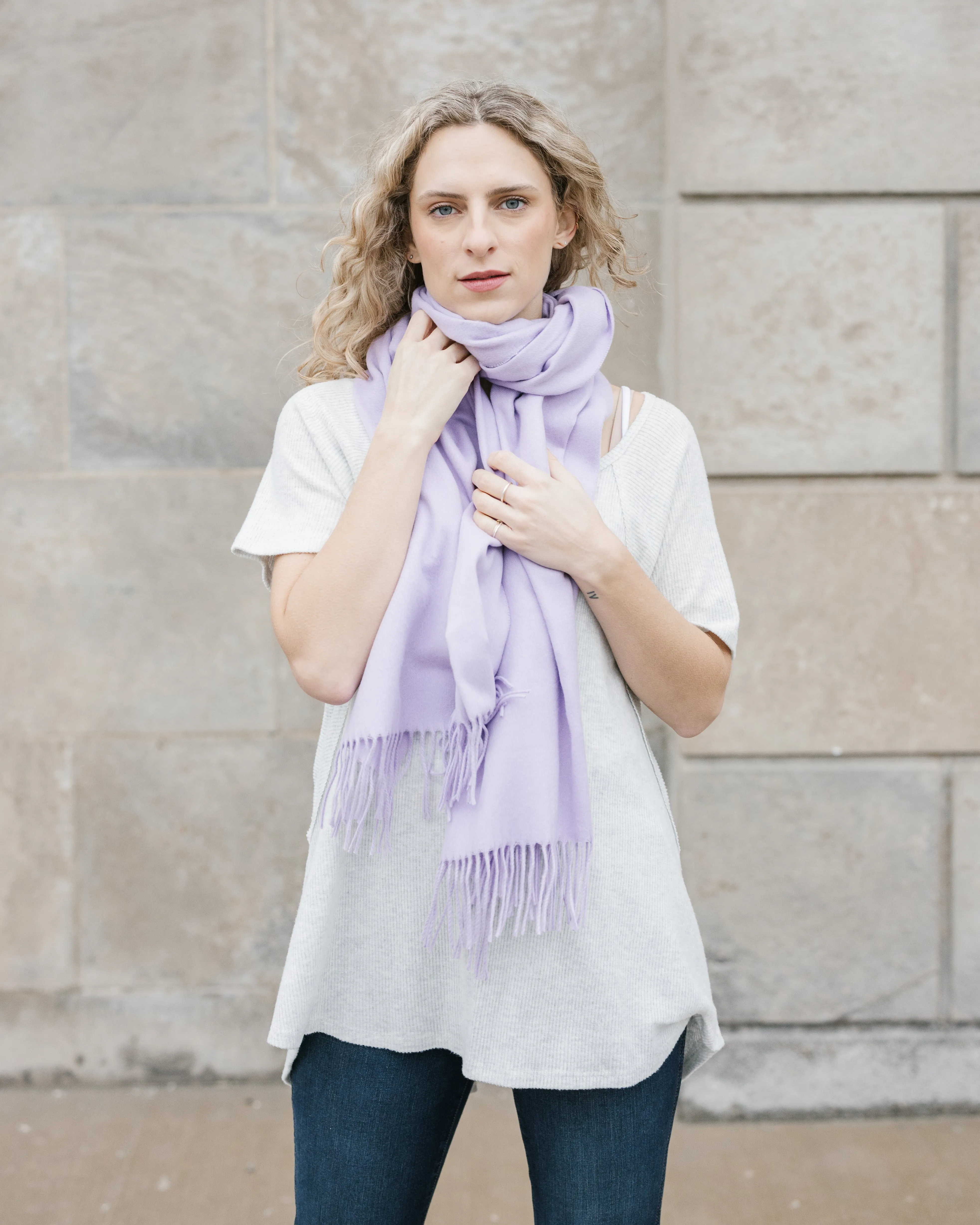 Solid Cashmink Oversize Scarf