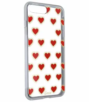 Sonix Clear Coat Hybrid Case Cover for Apple iPhone 7 / 8 Plus - Clear / Hearts