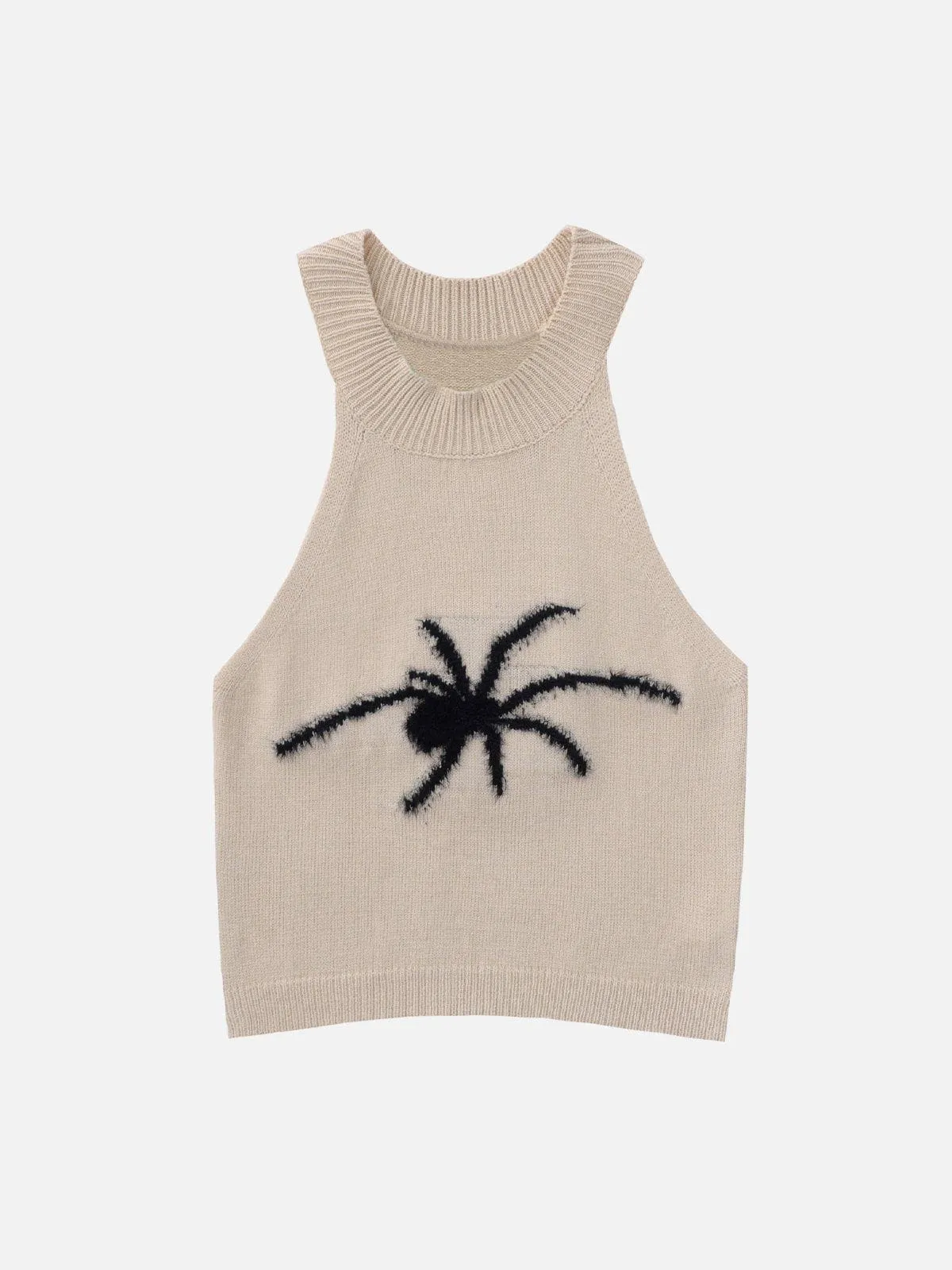 Spider Embroidery Knit Cami Top