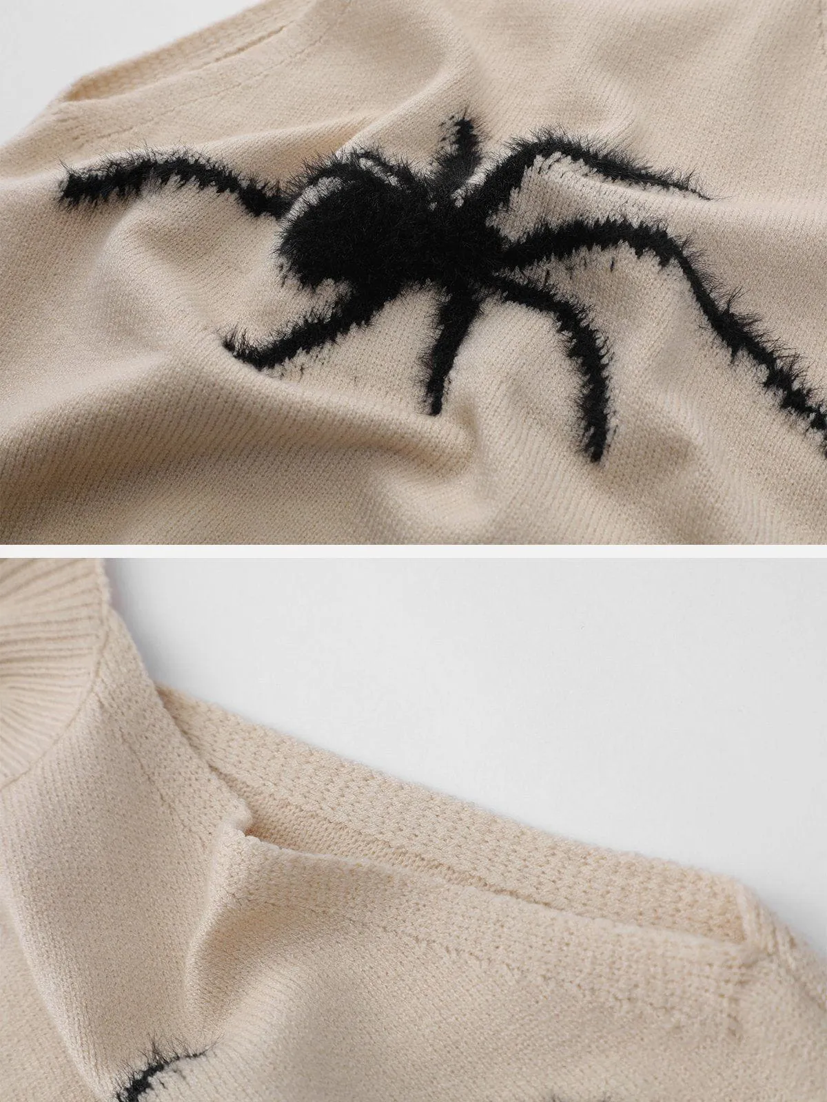 Spider Embroidery Knit Cami Top