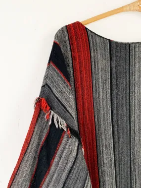 Studio 1 Striped Tunic with Shoulder Fringe