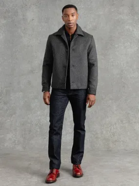 The Cashmere Crew Jacket - Cobble Grey