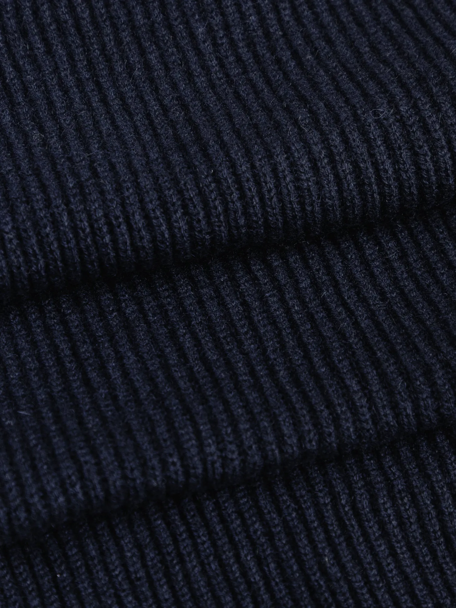 The Cashmere Ribbed Scarf - Midnight