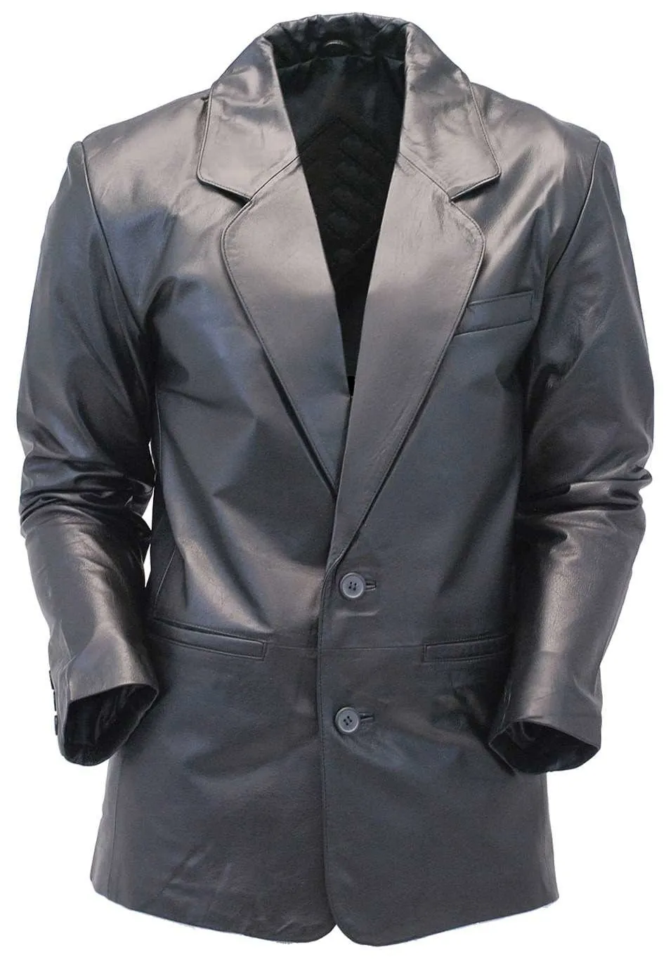 Two Button Lambskin Leather Blazer / Sports Coat #M118K