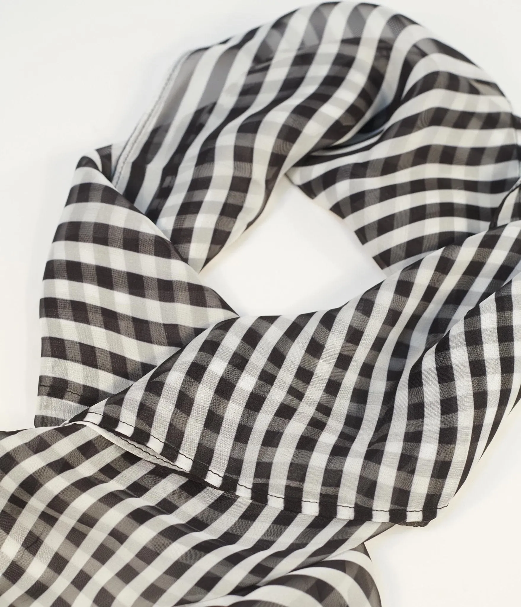 Unique Vintage Black & White Stripe Hair Scarf