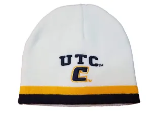 University of Tennessee in Chatanooga White Acrylic Knit Skull Beanie Hat Cap