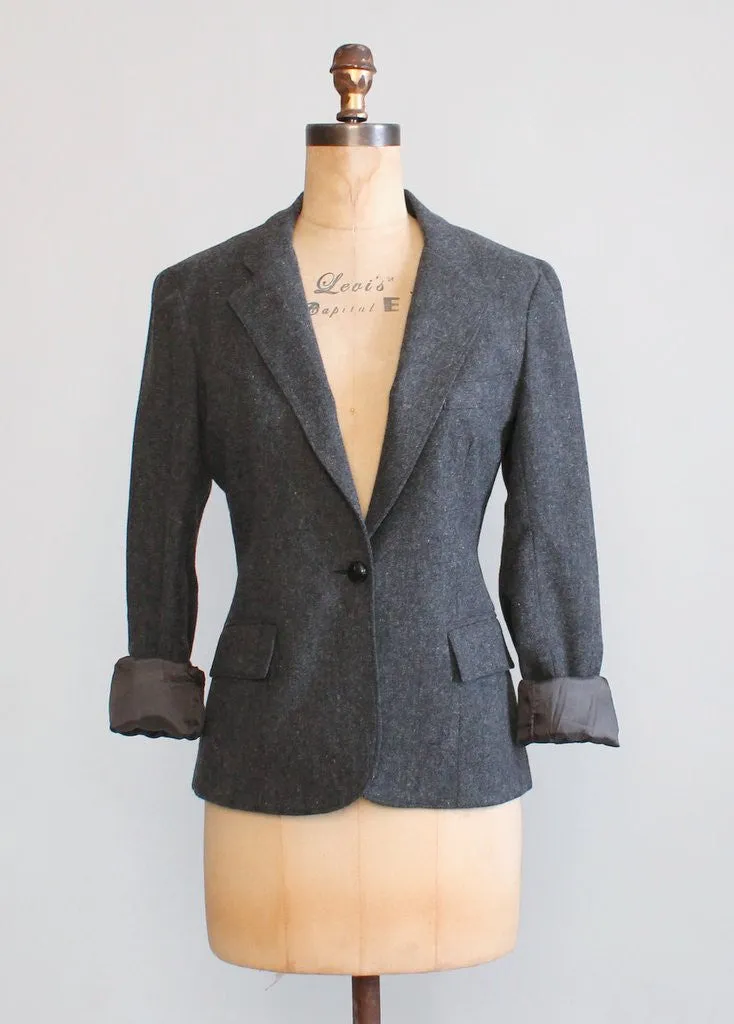 Vintage 1970s Peerless Grey Wool Blazer