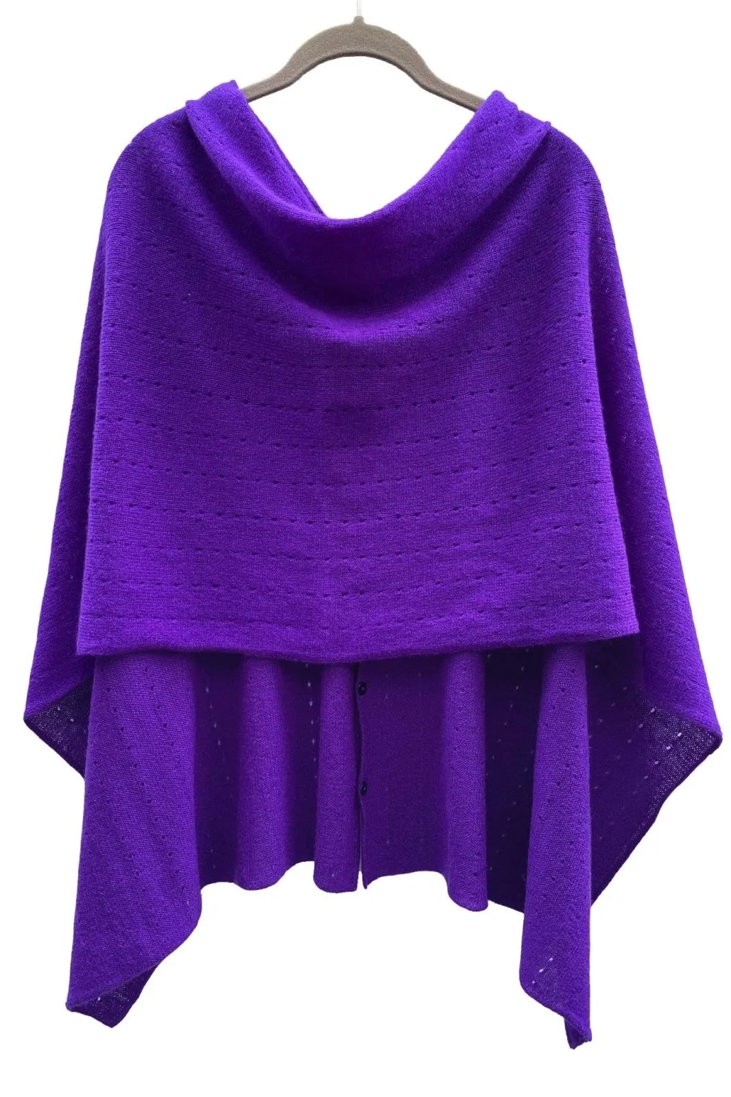 Violet cashmere poncho Multiway