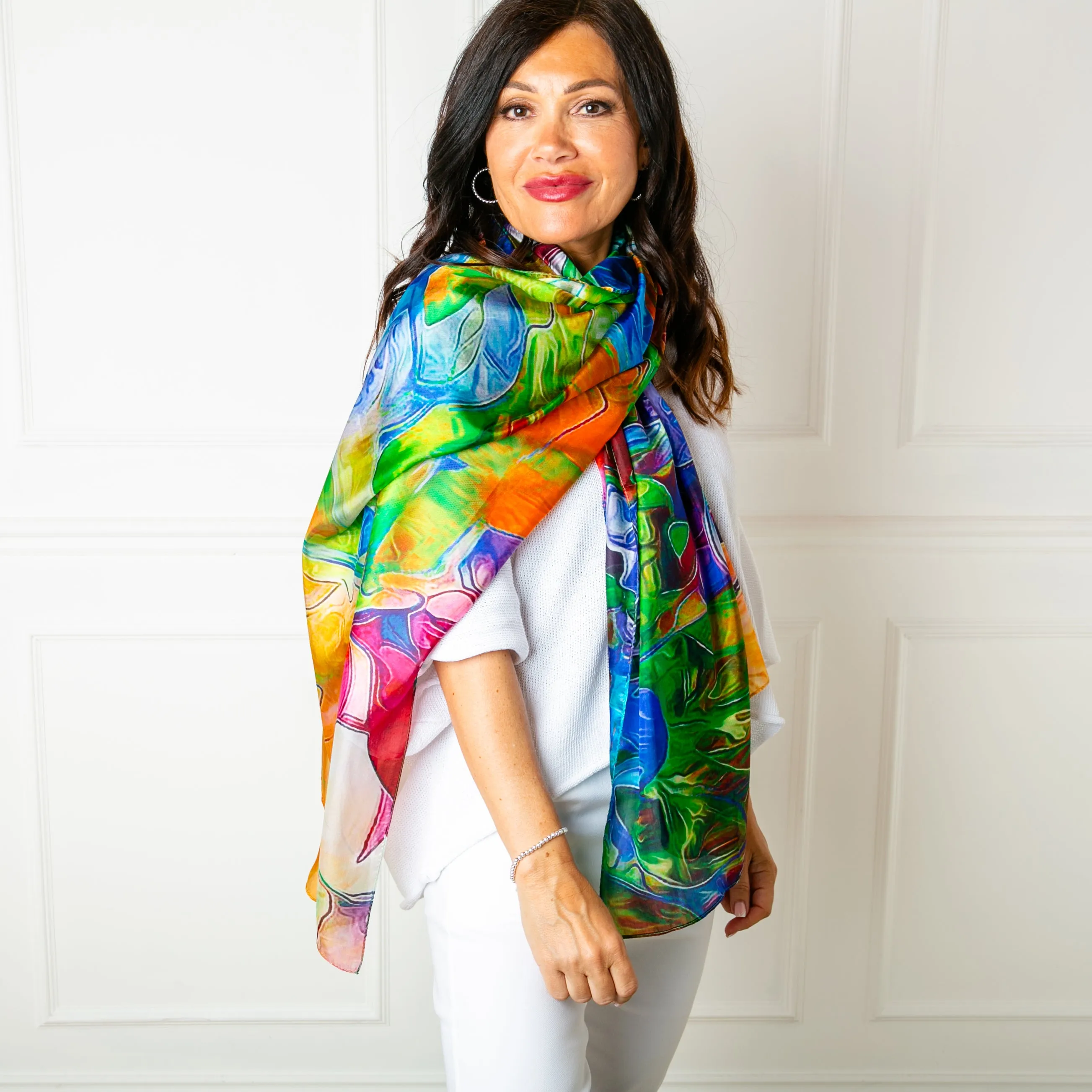 Water Lily Silk Scarf