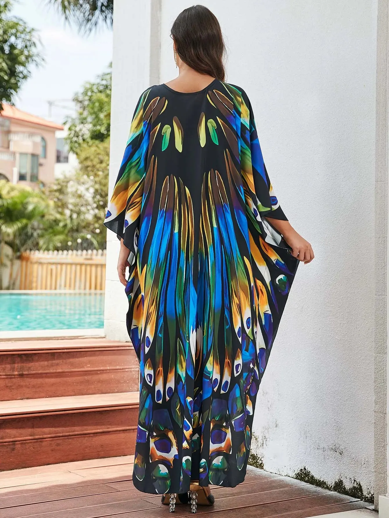 Women's Butterfly Multicolor Kaftan