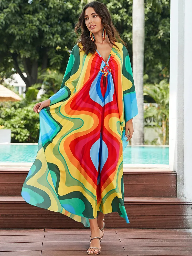 Women's Butterfly Multicolor Kaftan