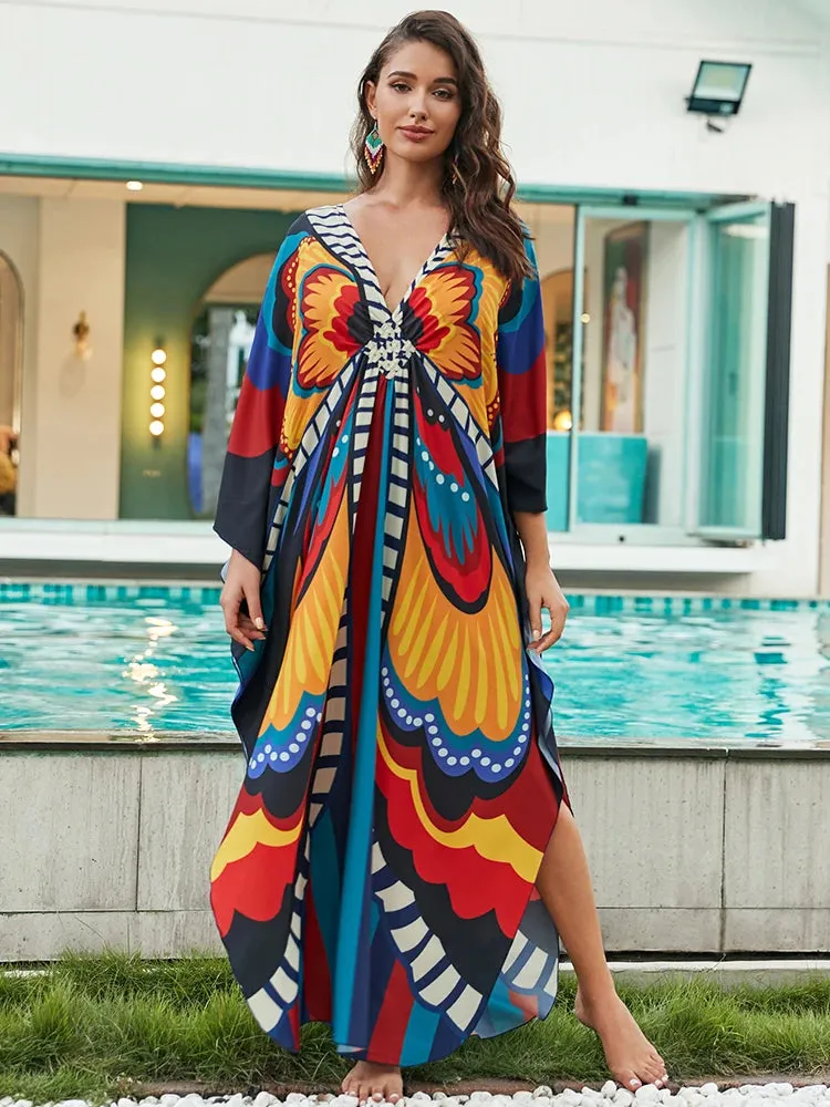 Women's Butterfly Multicolor Kaftan