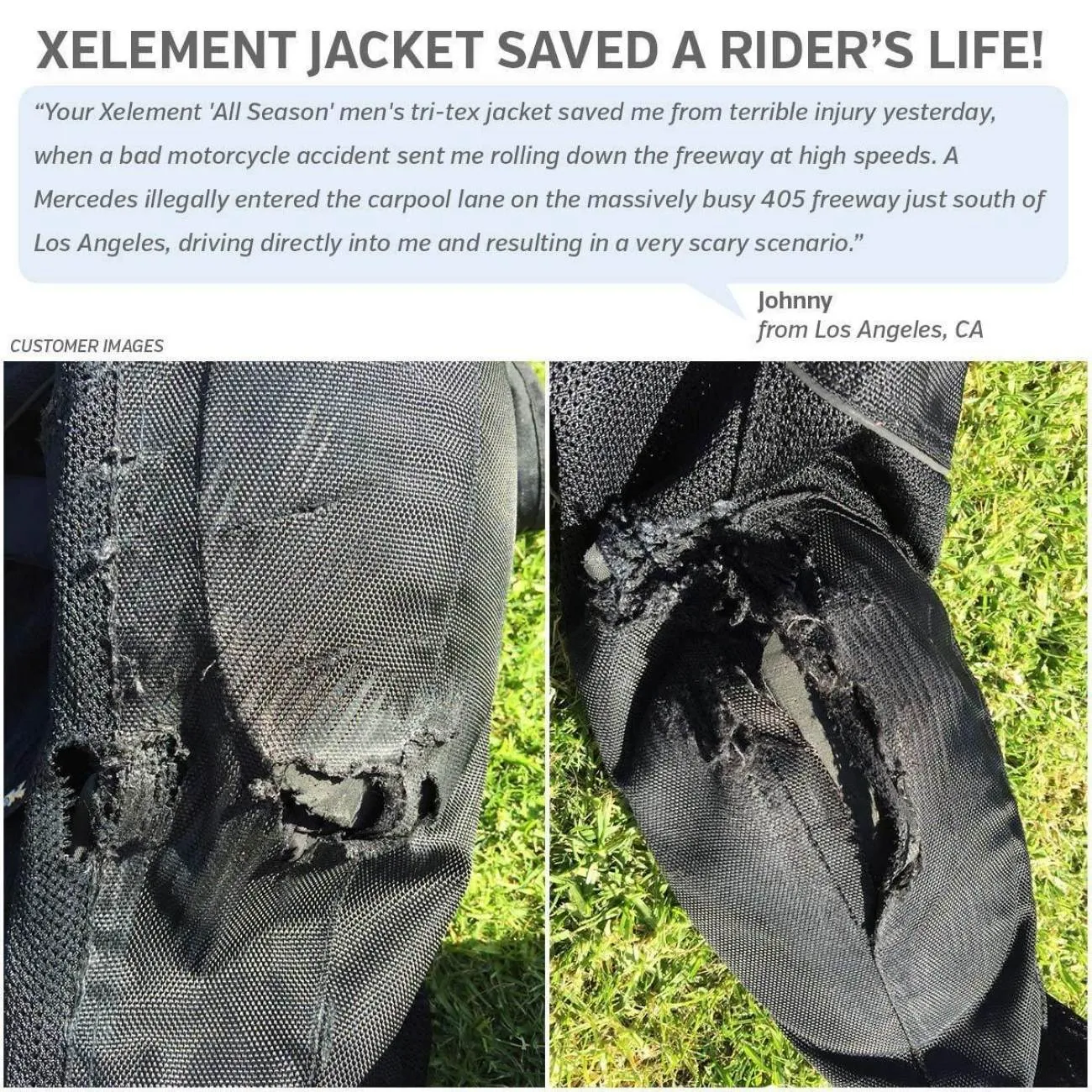 Xelement XS8160 Men's 'Shadow' All Season Black Tri-Tex and Mesh Motorcycle Rider Jacket with X-Armor Protection