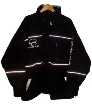 XL Lynx Jaguar Motorsport UK Black Padded Jacket With White Lynx Logo and Reflective Strips