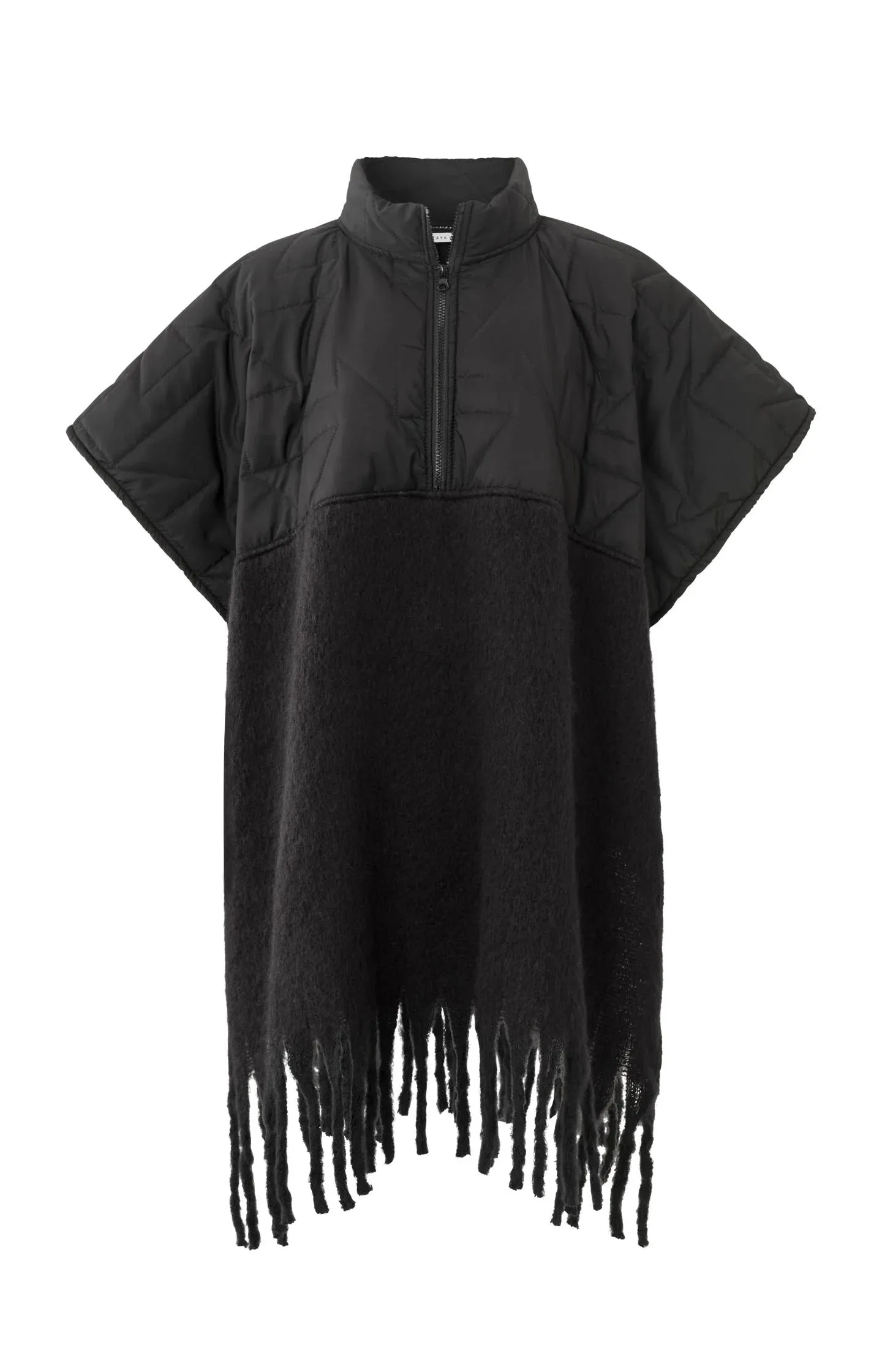 YAYA Poncho w black zip